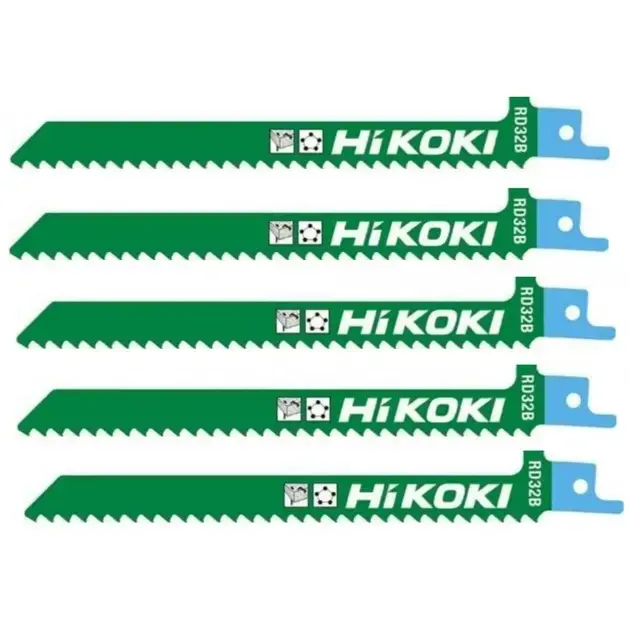 HiKOKI – Set lames de scie à bois 6 TPI, longueur 150 mm, 5 pièces 752026
