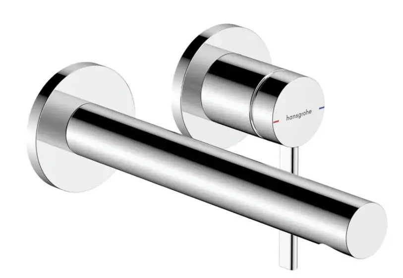 Hansgrohe Zesis S – Mitigeur de lavabo encastré, avec bonde, installation 2 trous, EcoSmart+, chrome 74750000
