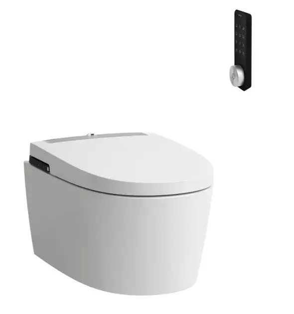Laufen Cleanet Alvia - Bidet électronique avec céramique, suspendu, Rimless, abattant SoftClose, LCC, blanc H8211604000001