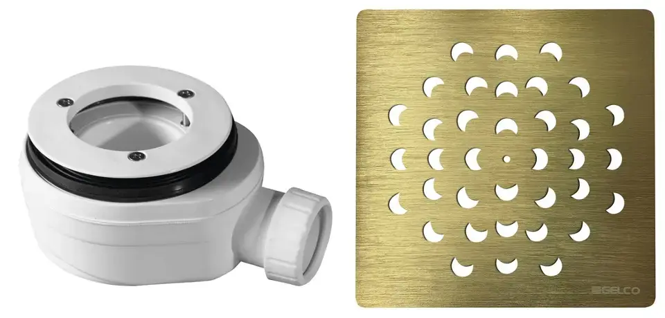 Gelco – Garniture de vidage pour receveurs de douche, doré KSM104G-SN90