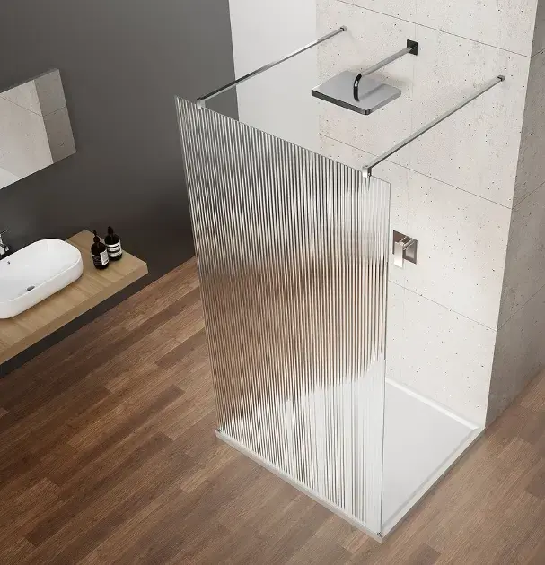 Gelco Vario - Paroi de douche Walk-In, 90x200 cm, Verre revêtu, chrome/verre nordique GX1590-01