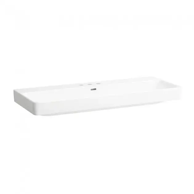 Laufen Pro S – Lavabo, 120×47 cm, 6 trous pour robinetterie, avec LCC, blanc H8149654001081