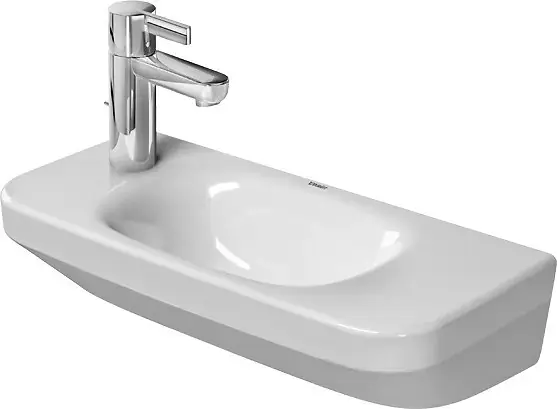 Duravit DuraStyle - Lave-mains 50x22 cm, sans trop-plein, sans trou pour robinetterie, blanc 0713500000