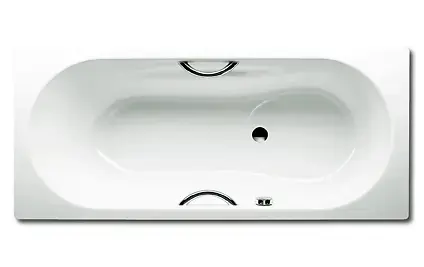 Kaldewei Ambiente - Baignoire rectangulaire Vaio Set Star 955, 170x75 cm, avec trous pour poignées, Antislip, Perl-Effekt, blanc 233527063001