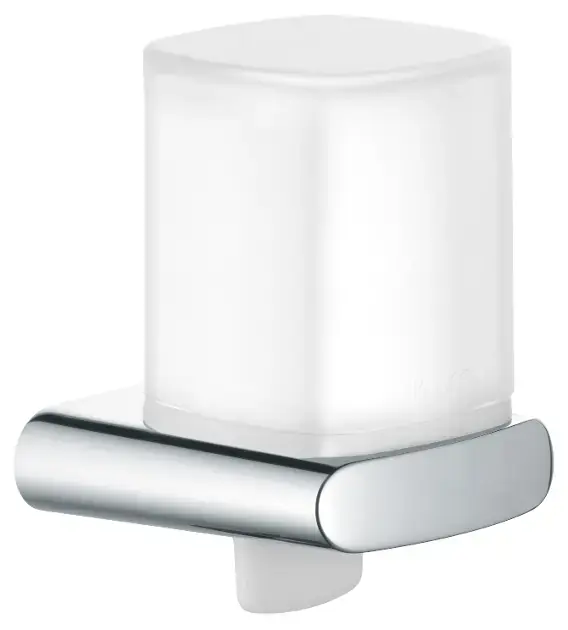 Keuco Elegance – Distributeur de savon avec support, 180 ml, verre dépoli/chrome 11652019000