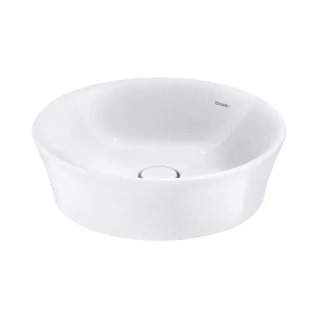 Duravit White Tulip – Lavabo de meuble, diamètre 50 cm, sans trou pour robinetterie, blanc 2365500070