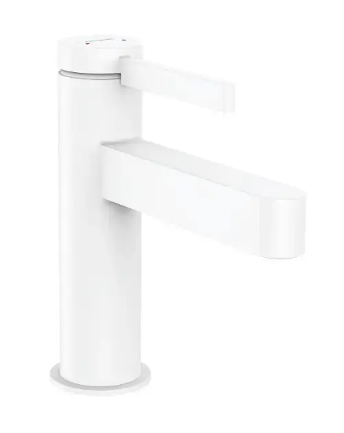 Hansgrohe Finoris – Mitigeur de lavabo 110, avec Push-Open, CoolStart, EcoSmart, blanc mat 76024700