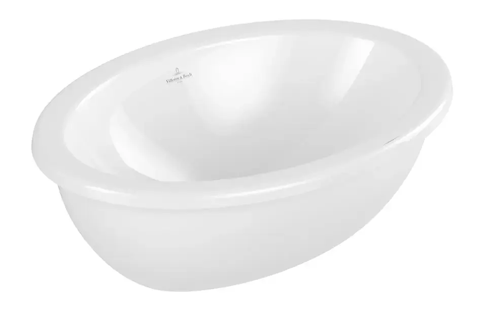 Villeroy & Boch Loop&Friends – Lavabo à encastrer, 56×38 cm, avec trop-plein, CeramicPlus, blanc alpin 4A5500R1