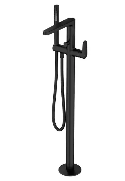 Cersanit Inverto – Mitigeur de baignoire pour montage au sol, avec corps d´encastrement, noir S951-283