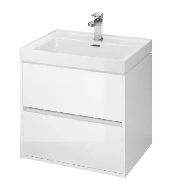 Cersanit Crea – Meuble-lavabo, 53x59x45 cm, 2 tiroirs, blanc S924-003