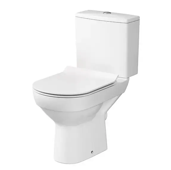 Cersanit City – WC à poser avec abattant SoftClose, sortie par arrière, remplissage latéral, CleanOn, blanc K35-037