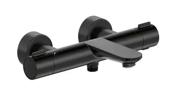 Duravit Wave – Mitigeur thermostatique de baignoire, noir mat WA5220000046