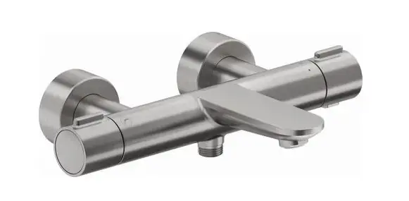 Duravit Wave – Mitigeur thermostatique de baignoire, inox brossé WA5220000070