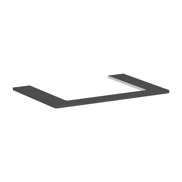 Hansgrohe Xelu Q - Comptoir pour lavabo, 78x55 cm, découpe au milieu, gris mat 54109910