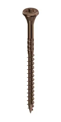 Vis terrasse simple filet STARBLOCK TX Tête réduite Inox A4 brun 5x50 Fix Box de 200