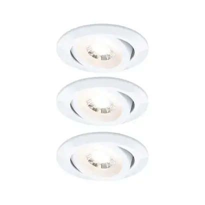 Spot encastré orientable 70° Ø82MM LED intégrée 4,8W 580lm 3000K blanc 230V – 3 unités