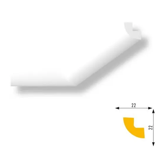 Angle extérieur de moulure plafond Marbet E-1 en polystyrène