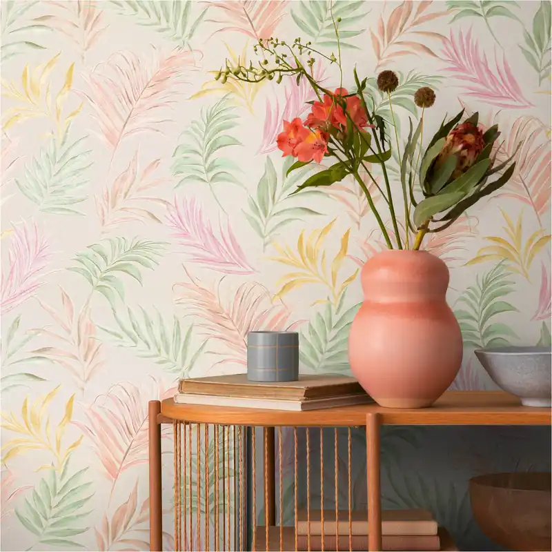 Papier peint intissé 791083 Coloré jungle feuilles de palmier CosmoLiving by Cosmopolitan A.S. Creation