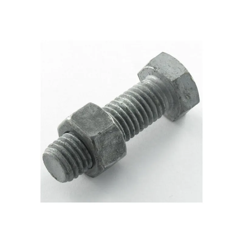 50 x Boulon (vendu avec Ecrou) Tête hexagonale TH M16X30 Classe 8.8 SB Forte tenue à la corrosion Acier galvanisé à