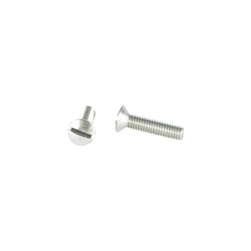 1 x Vis métaux Inox A2 Tête fraisée bombée TFB Fendue M3X16 microvis