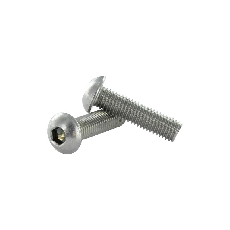 1 x Vis métaux Inox A2 BHC (Tête Bombée Hexagonal creux) M4X16 Filetage total Clé de 2.5 HC2.5