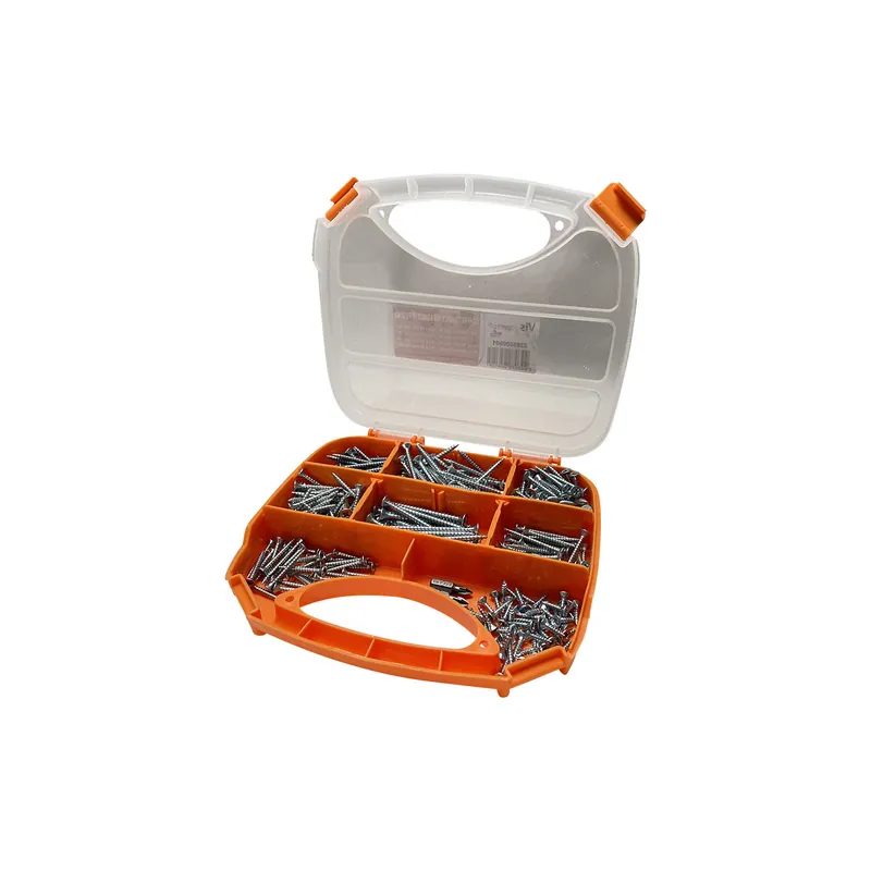 1 x Assortiment de 280 VBA Vis bois agglo Tête fraisée Pozi Acier zingué Embout