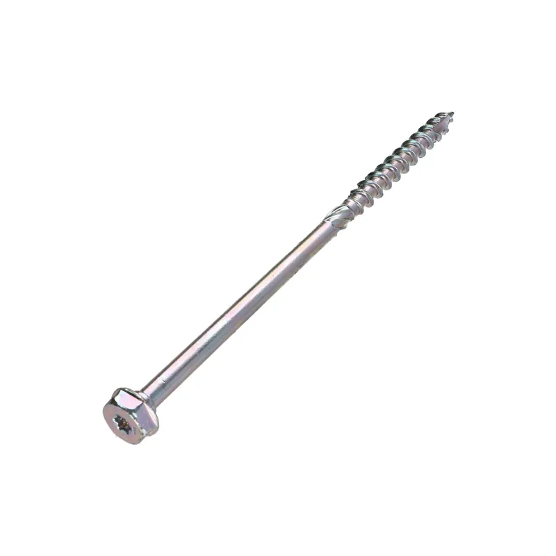 1 x Vis charpente TEKOR Tête hexagonale TH Pointe antifendage type 17 8X160 Filetée sur 80 TORX T40 zingué cr3 96 hbs