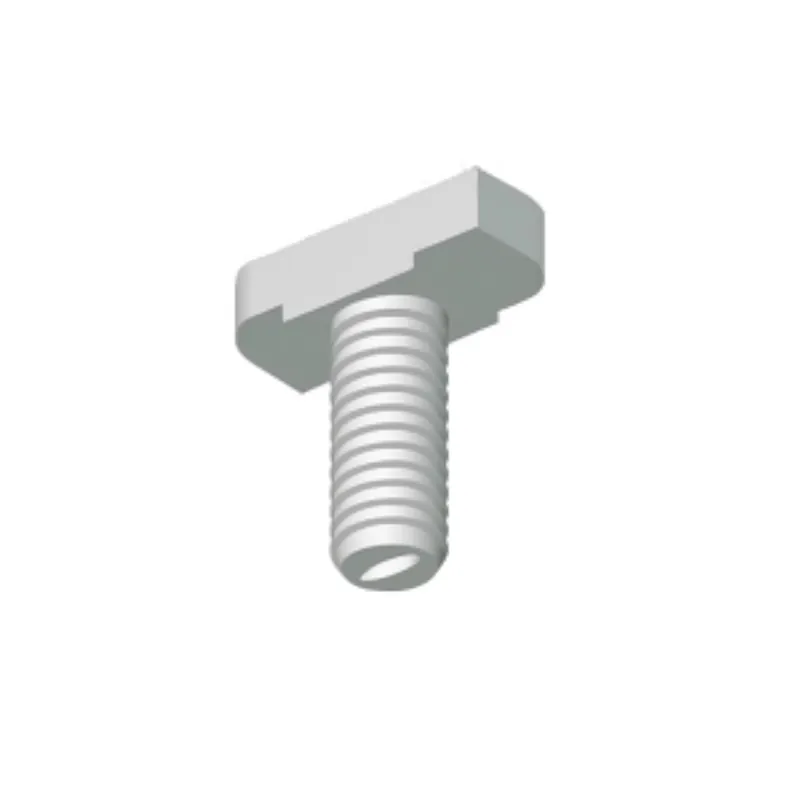 1 x Vis métaux Tête marteau M8X60 pour profilés 28/15 Classe 8.8 avec écrou Acier brut