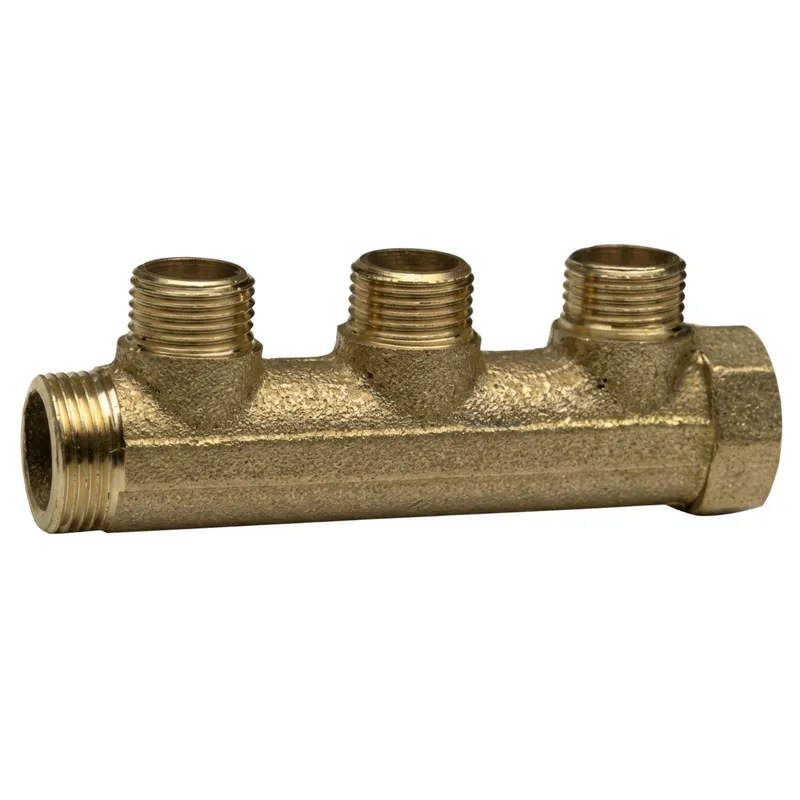 1 x Collecteur 3/4&Prime; Mâle femelle 3 sorties Laiton