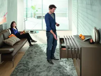Coulisse invisible pour tiroir bois : Coulisse sortie totale MOVENTO - TIP-ON/BLUMOTION (EVS)