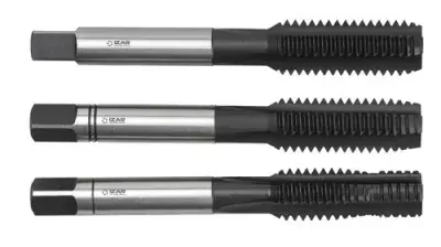 Jeu de 3 tarauds main HSSE inox