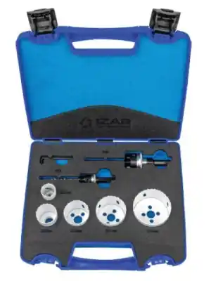 Coffret trépans bi-métal – 6 trépans + arbres